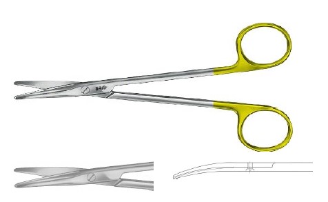 TC МЕТЦЕНБАУМ НОЖИЦІ ВИГНУТІ ХВИЛ. ЗАТОЧ. Т/Т145MM